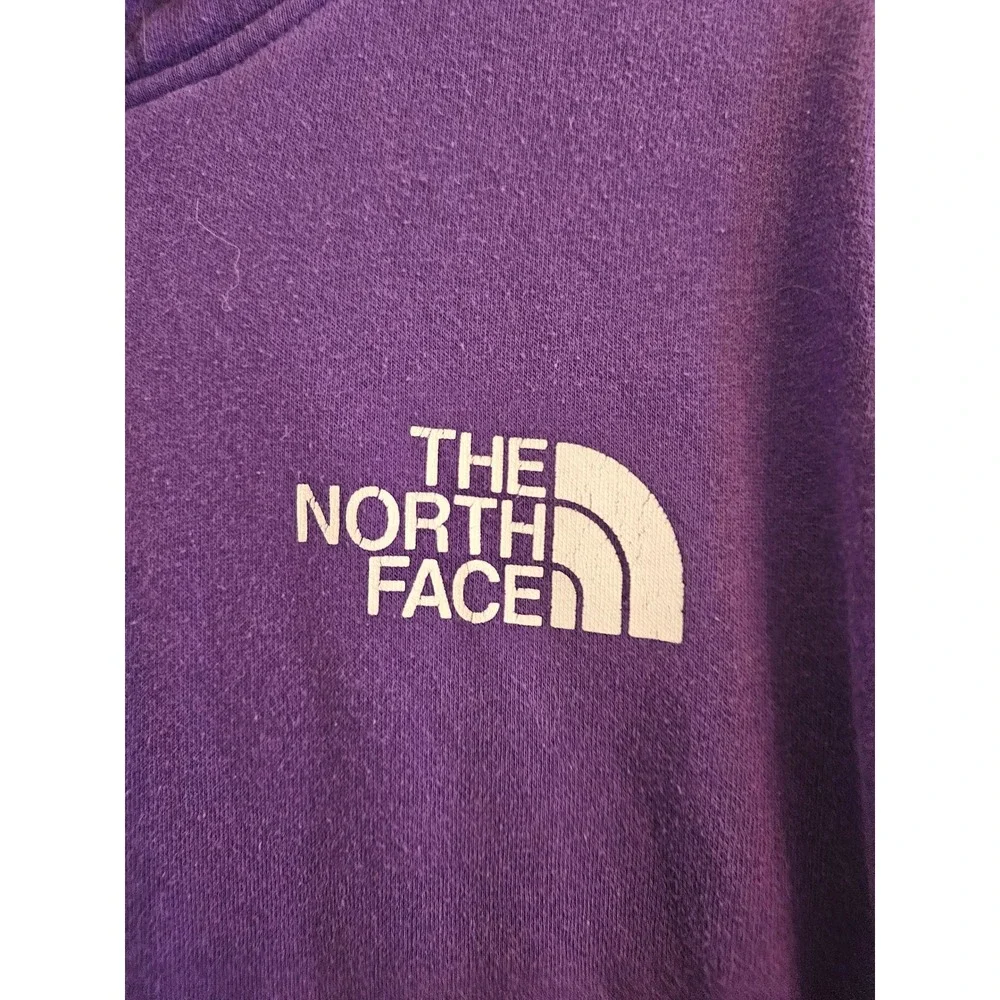 The North Face Purple Box Logo Never Stop Exploring Hoodie Sweatshirt Mens Large